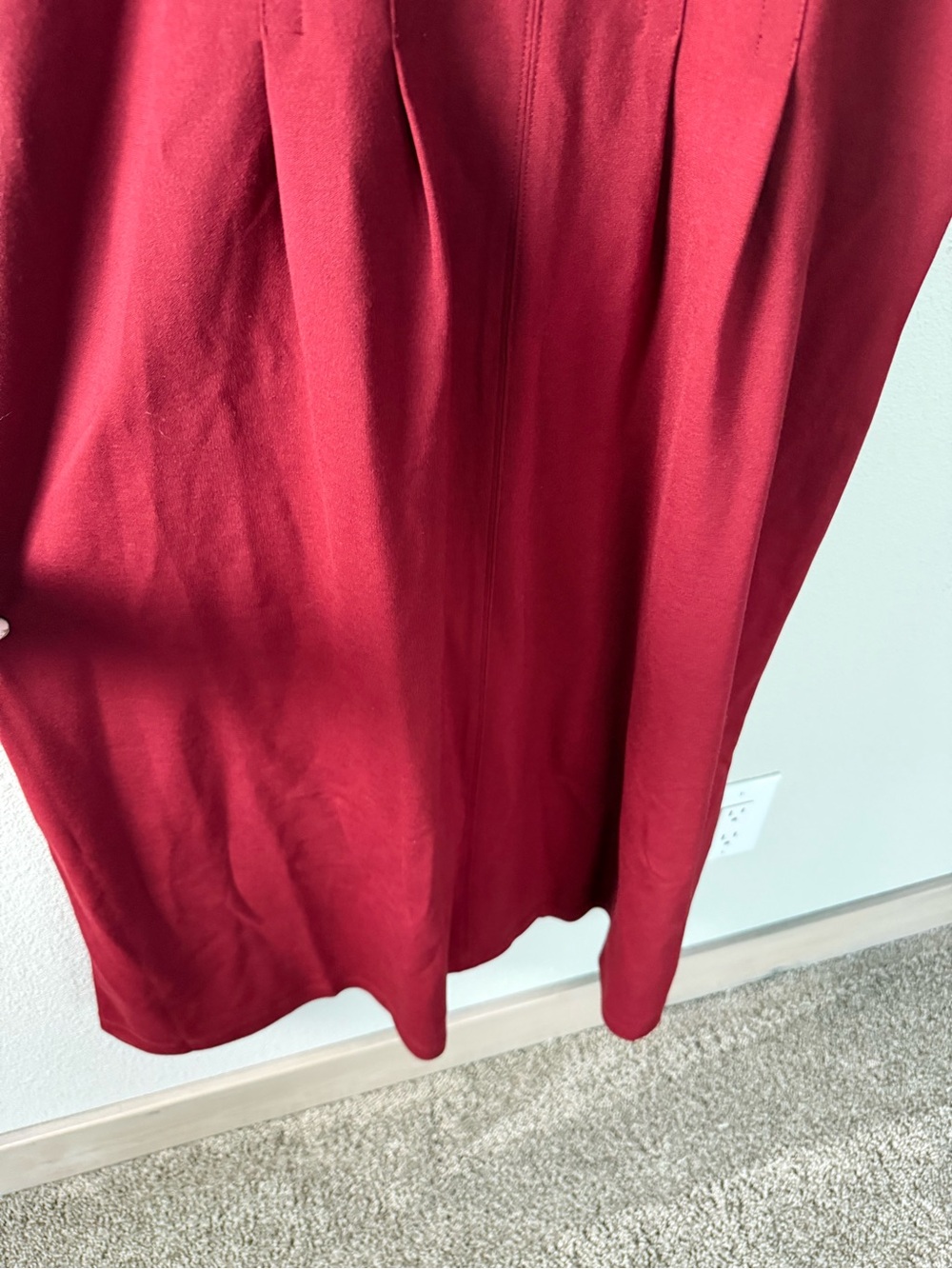 New J. Crew Nadia Ponte Sleeveless Dress Midi Bordeaux Berry Women’s Size Small - Picture 6 of 14